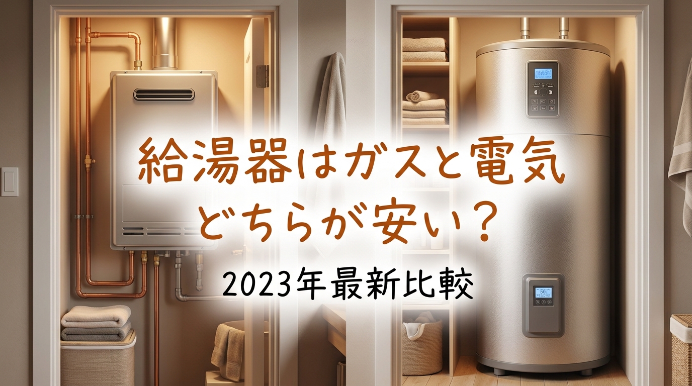 給湯器はガスと電気どちらが安い?2023年最新比較