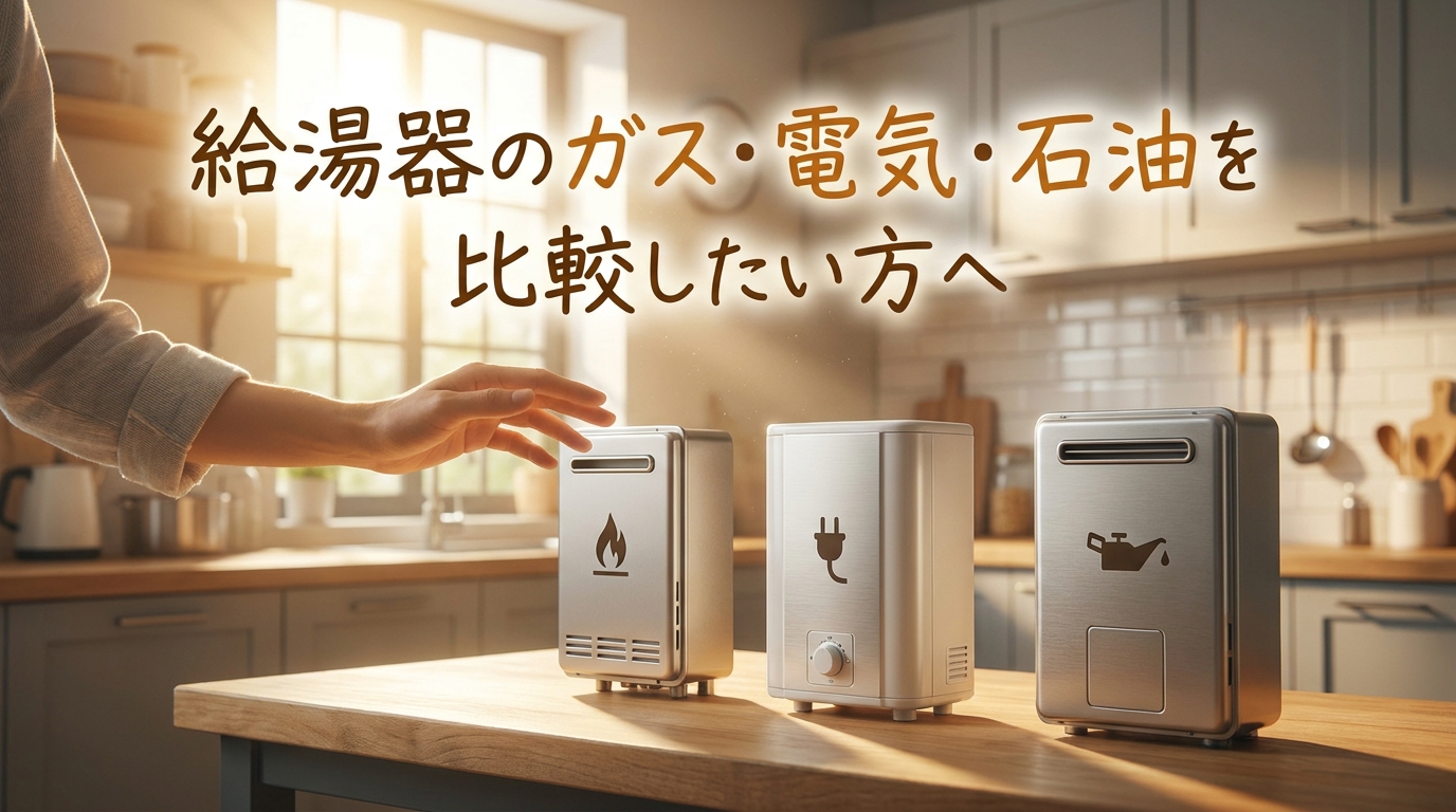 給湯器のガス・電気・石油を比較したい方へ