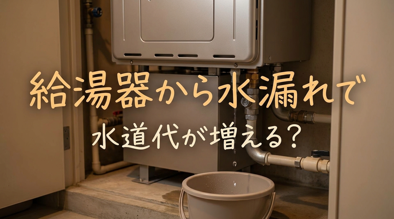 給湯器から水漏れで水道代が増える?