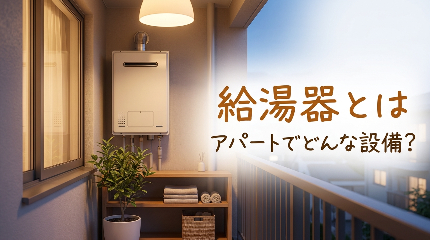 給湯器とはアパートでどんな設備?