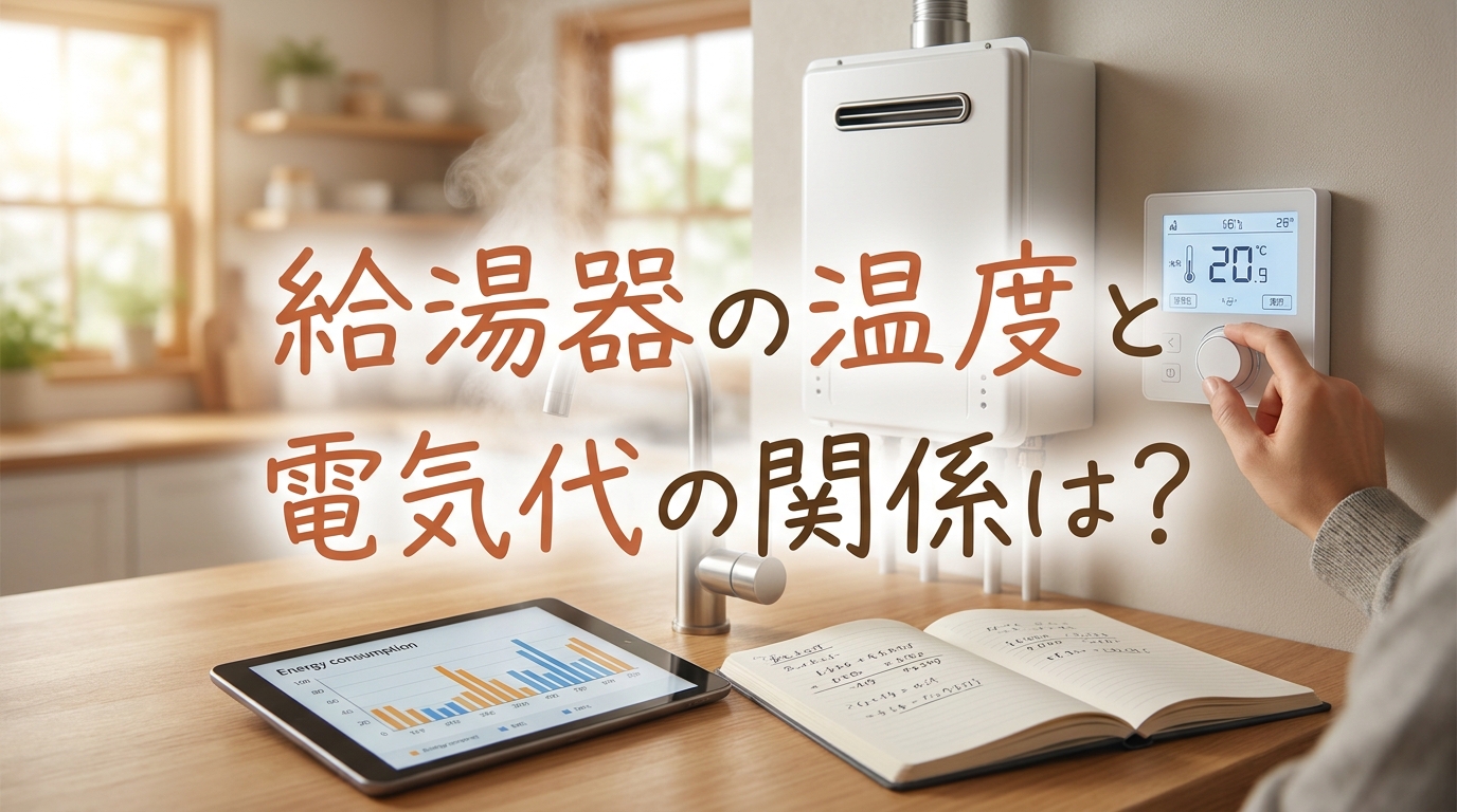 給湯器の温度と電気代の関係は？