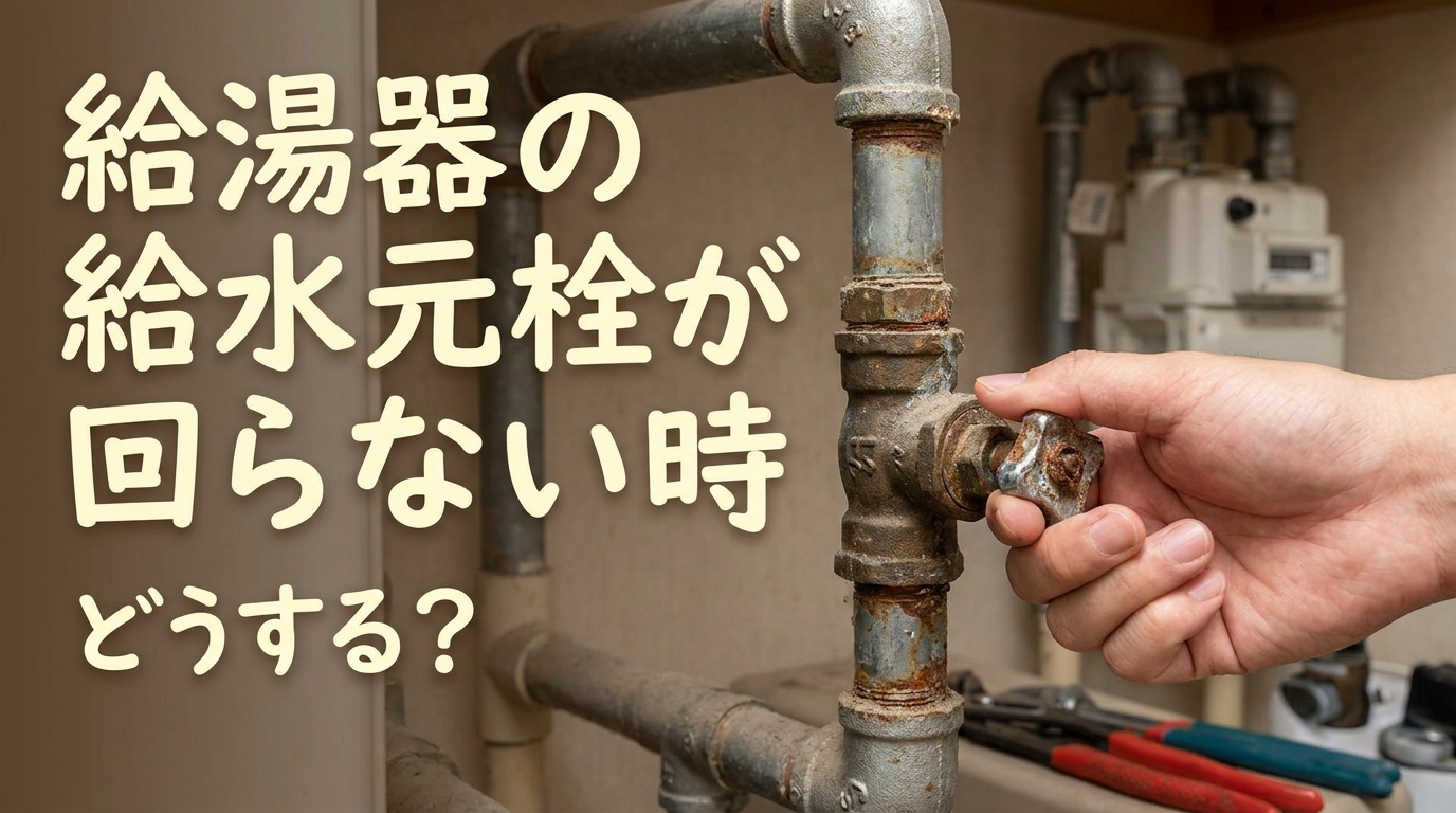 給湯器の給水元栓が回らない時どうする?