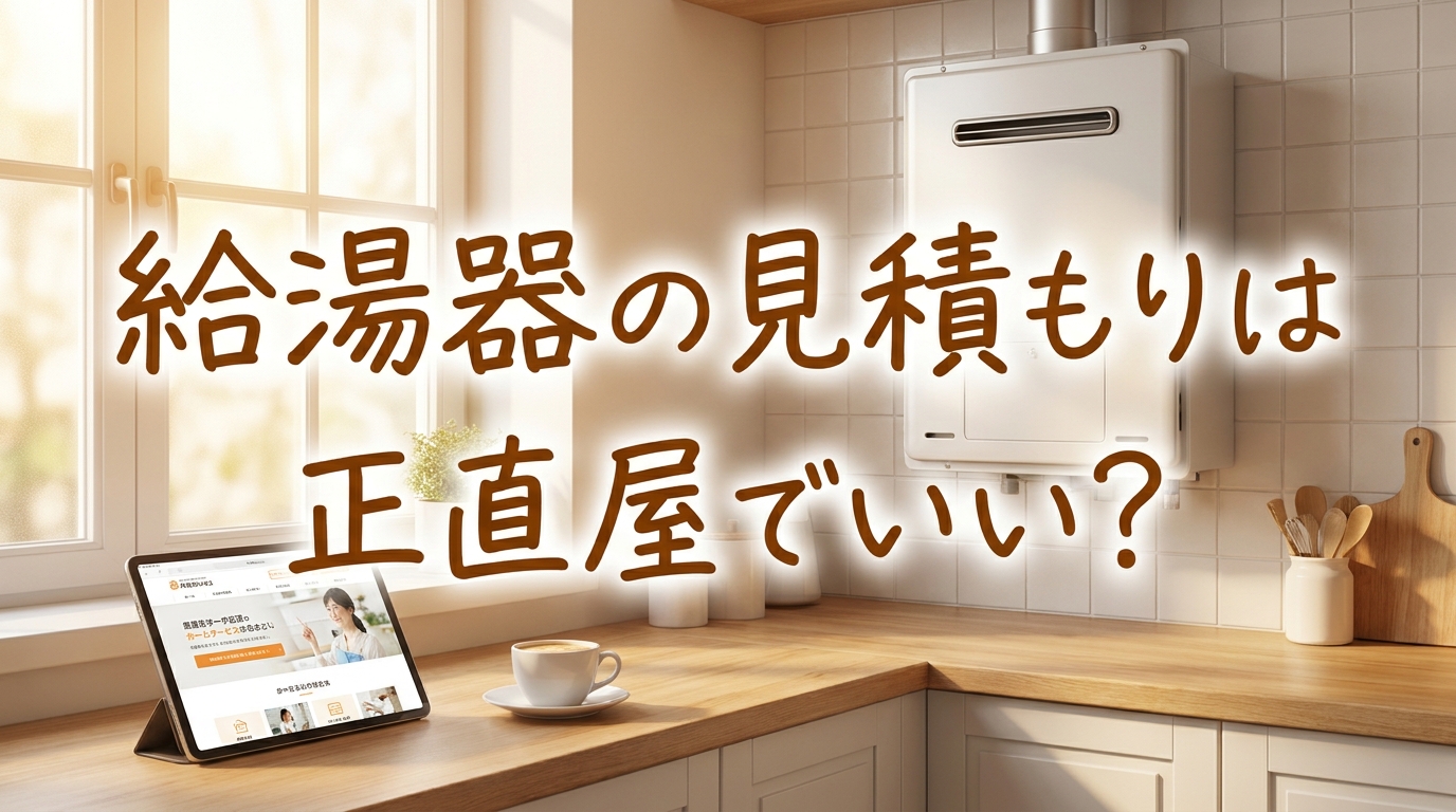 給湯器の見積もりは正直屋でいい?