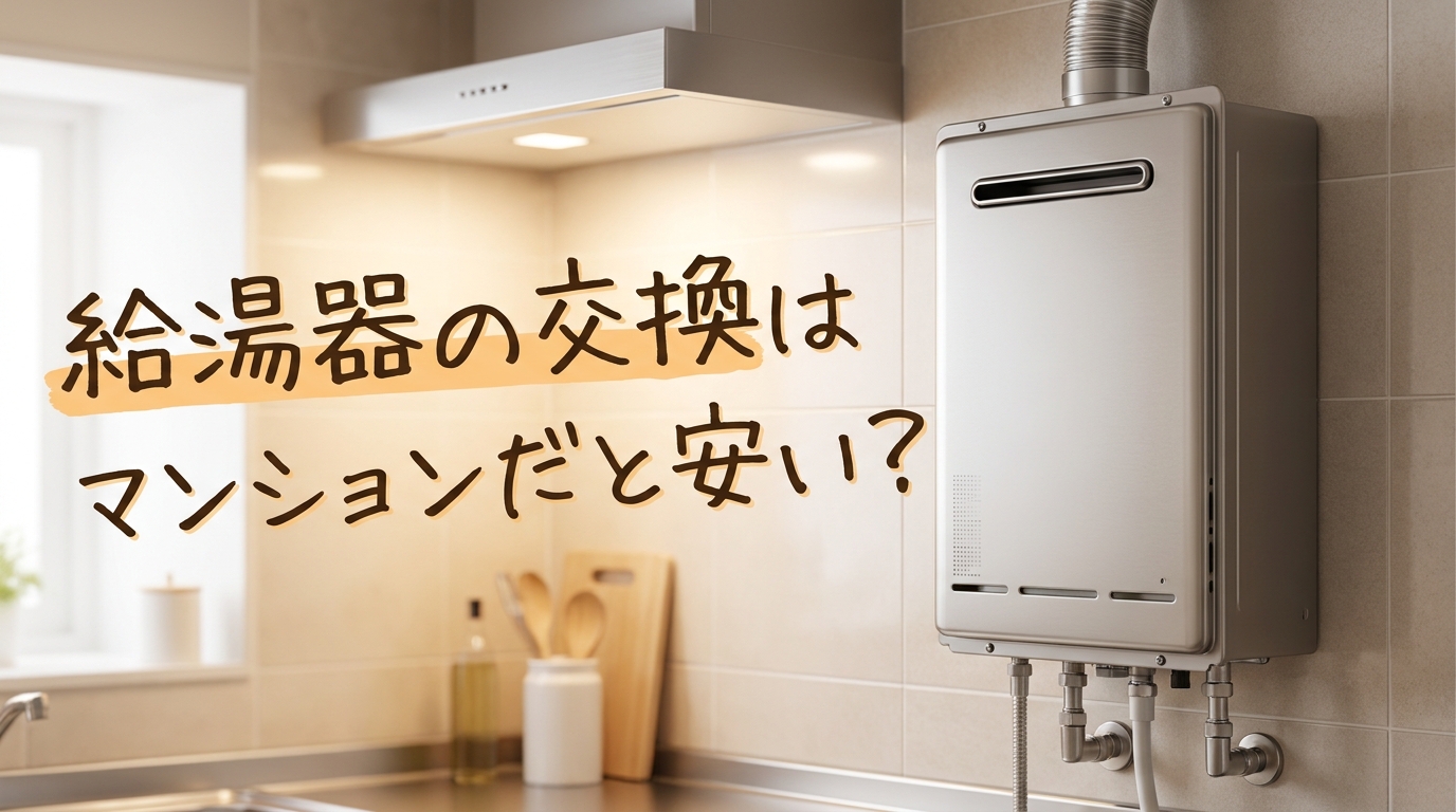 給湯器の交換はマンションだと安い?
