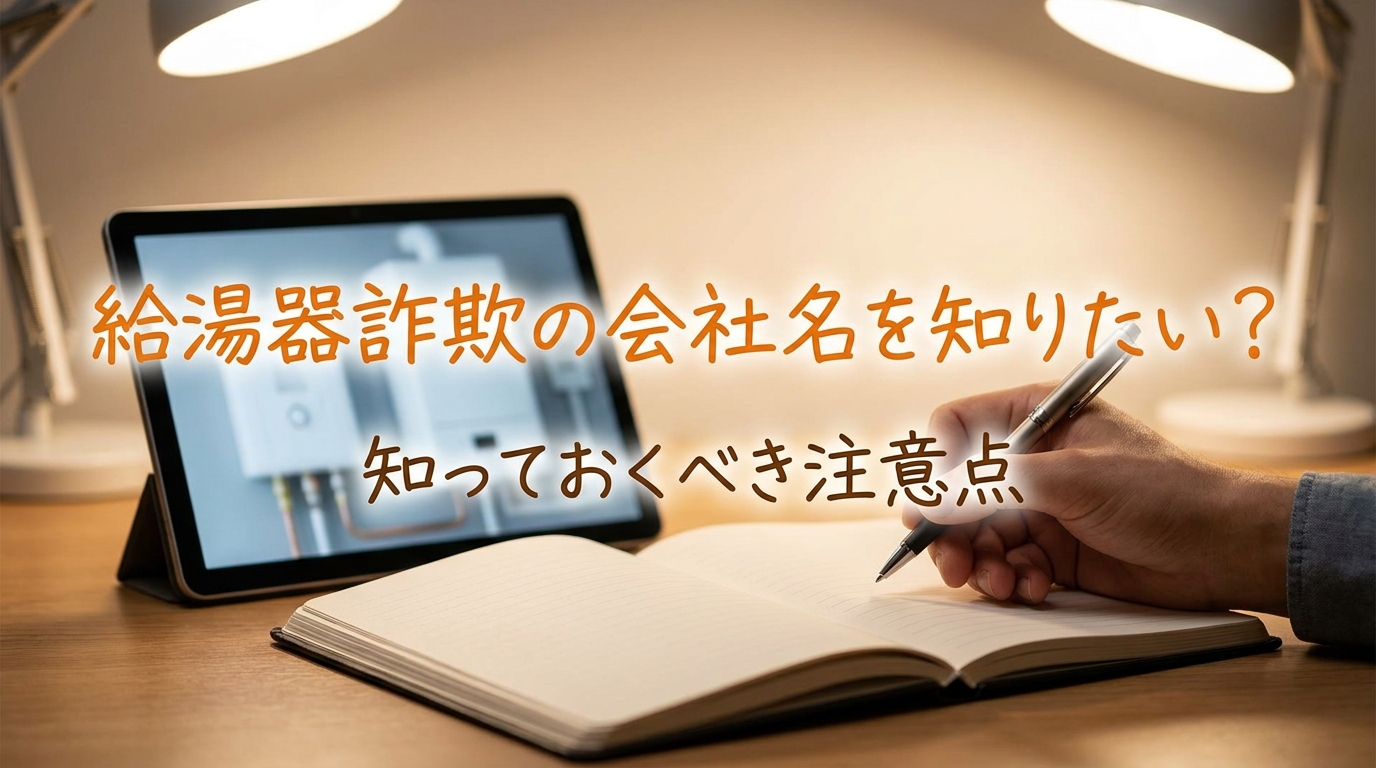 給湯器詐欺の会社名を知りたい?