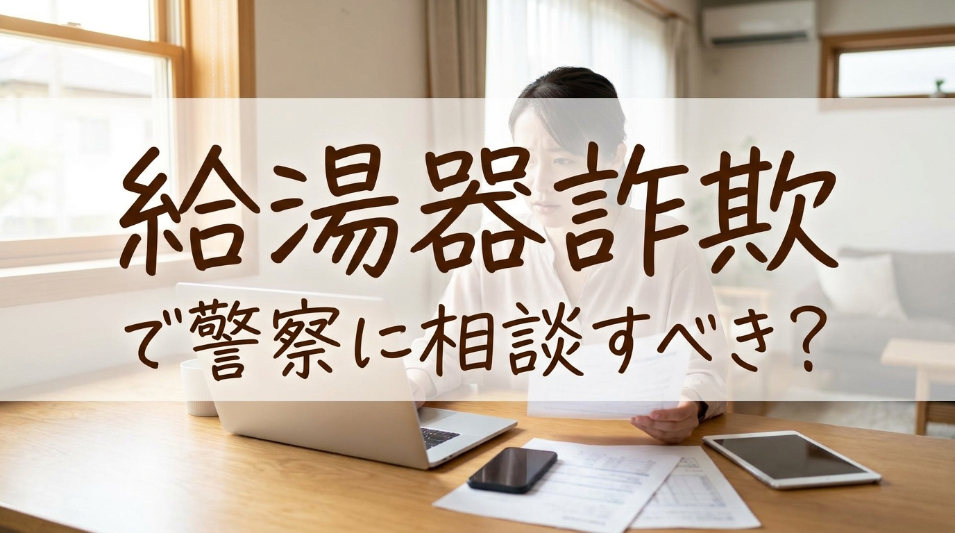 給湯器詐欺で警察に相談すべき?