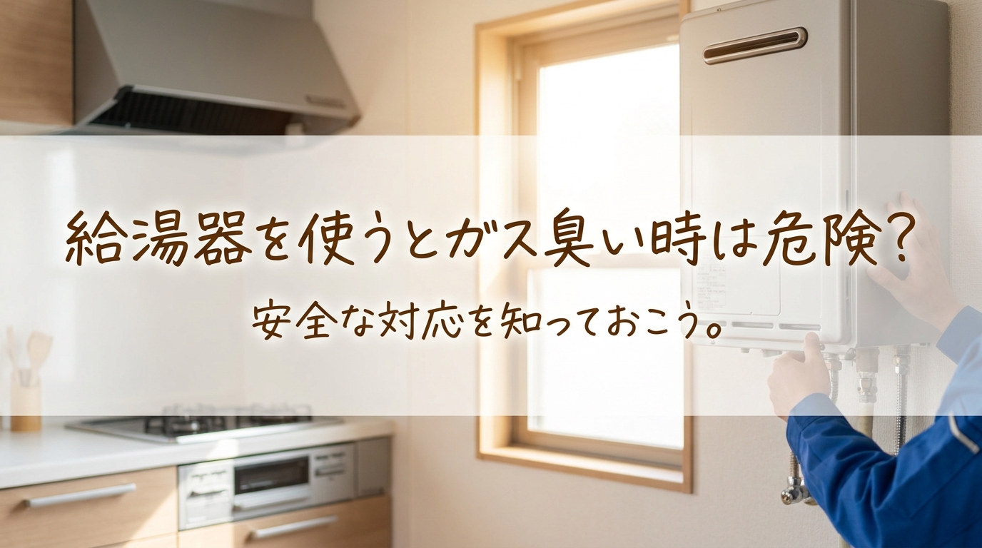 給湯器を使うとガス臭い時は危険?