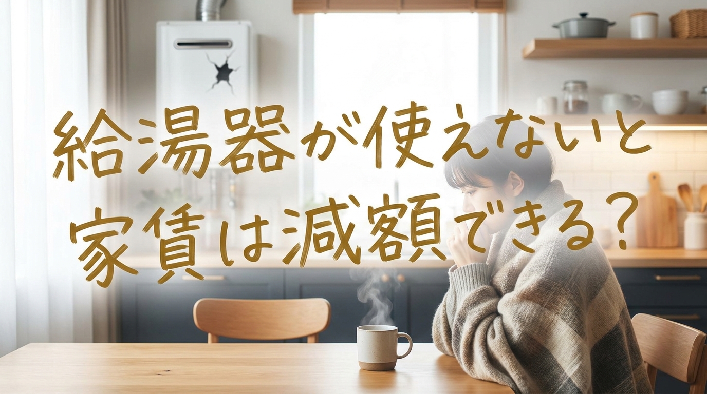 給湯器が使えないと家賃は減額できる?