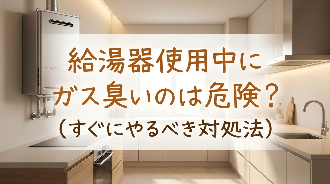 給湯器使用中にガス臭いのは危険?