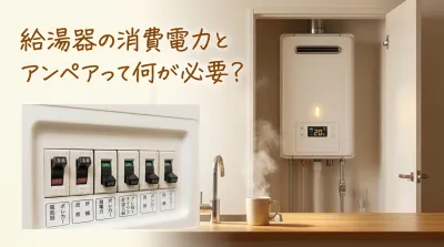 給湯器の消費電力とアンペアって何が必要？