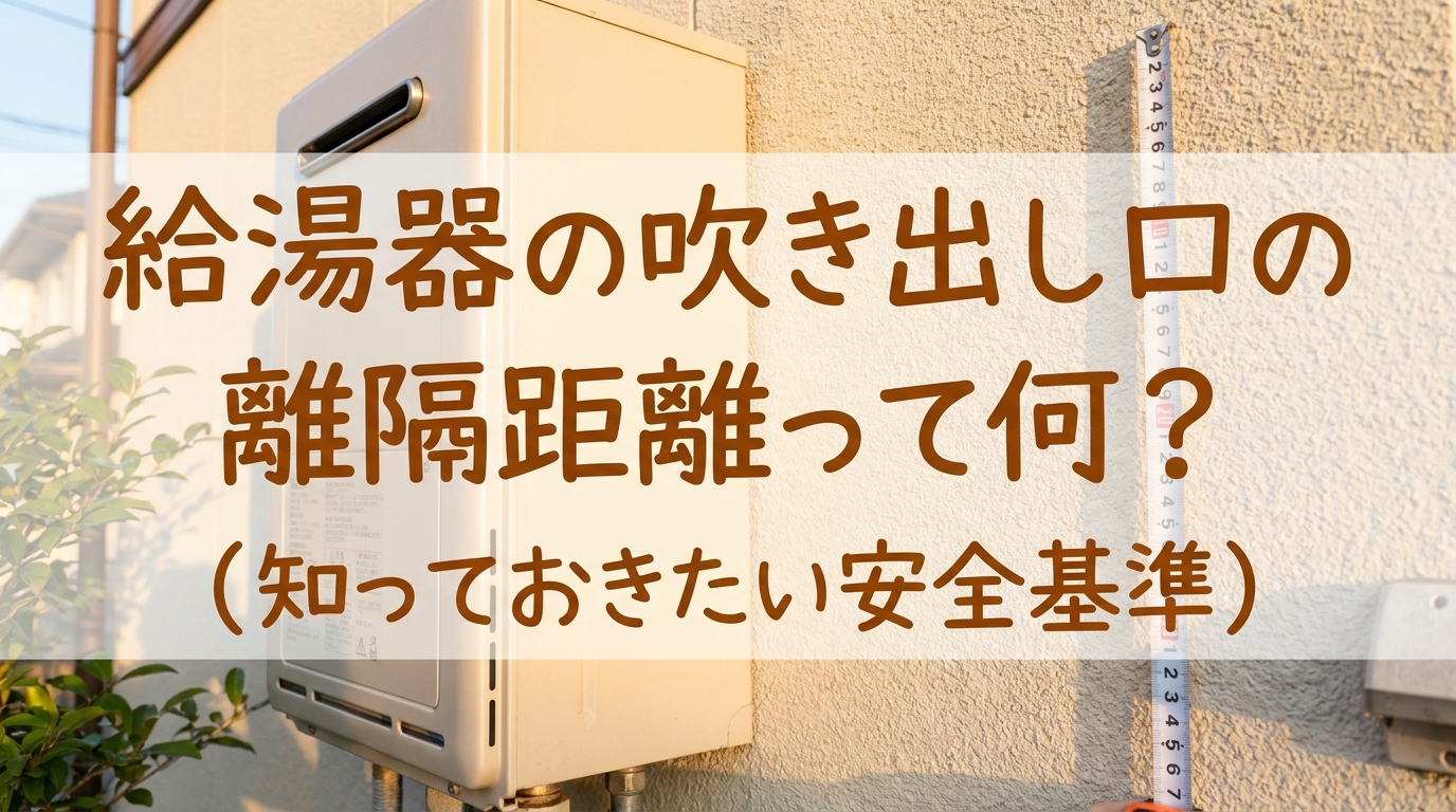 給湯器の吹き出し口の離隔距離って何?
