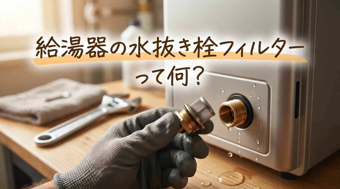 給湯器の水抜き栓フィルターって何?