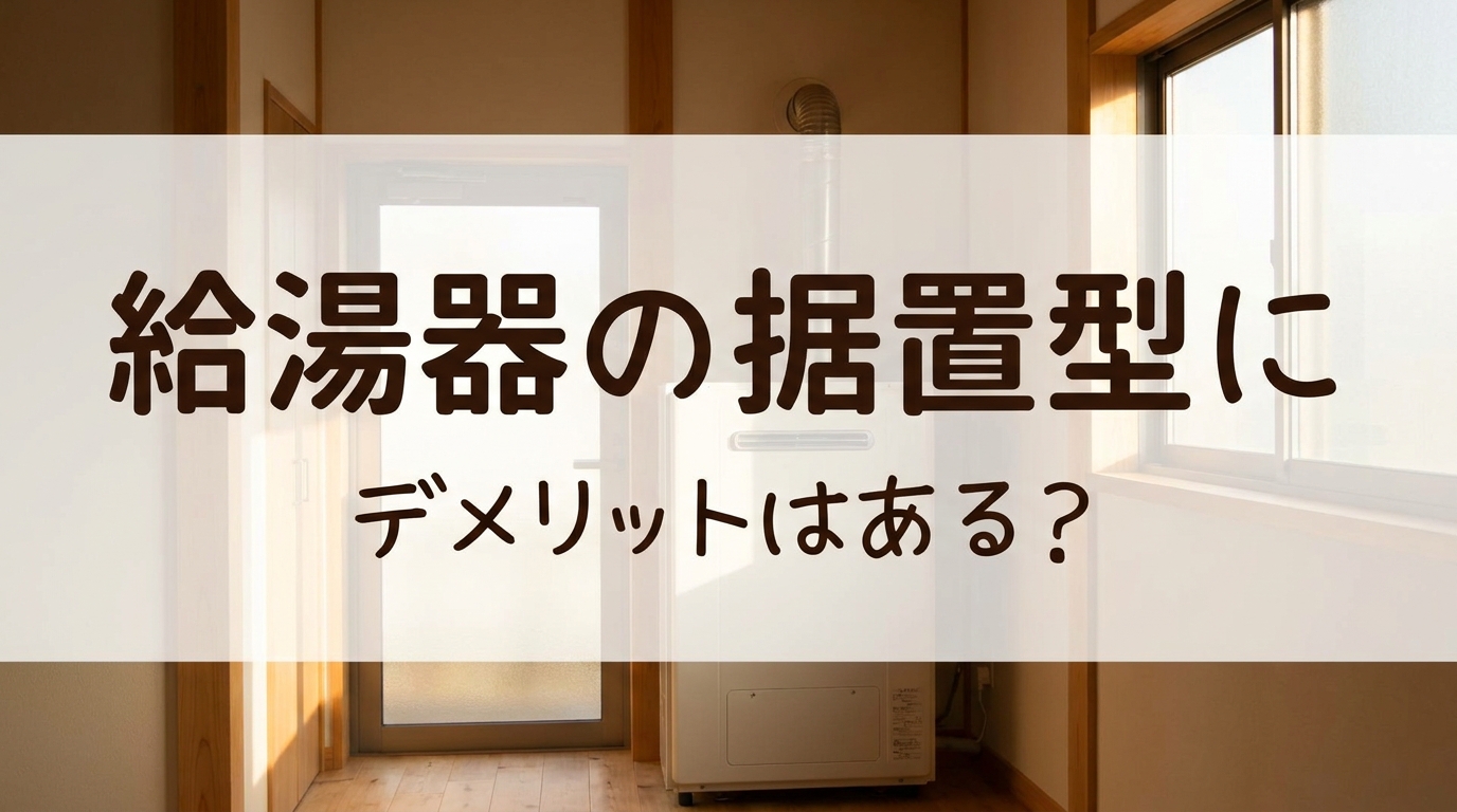 給湯器の据置型にデメリットはある?