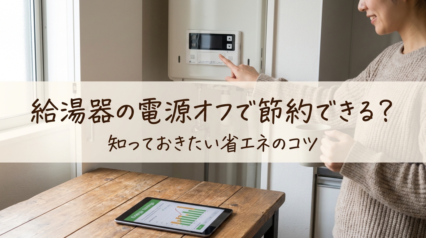 給湯器の電源オフで節約できる?