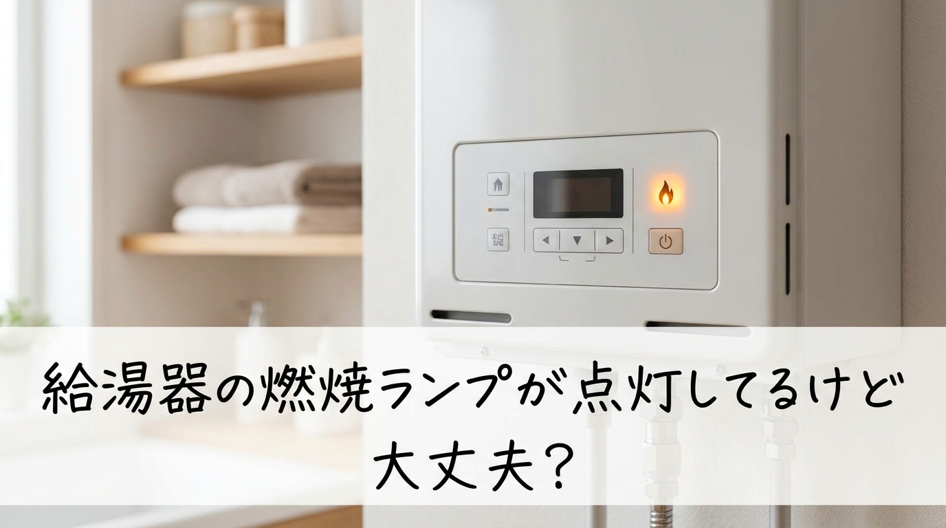 給湯器の燃焼ランプが点灯してるけど大丈夫?