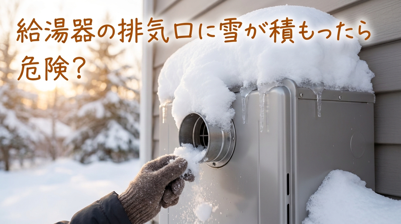 給湯器の排気口に雪が積もったら危険?