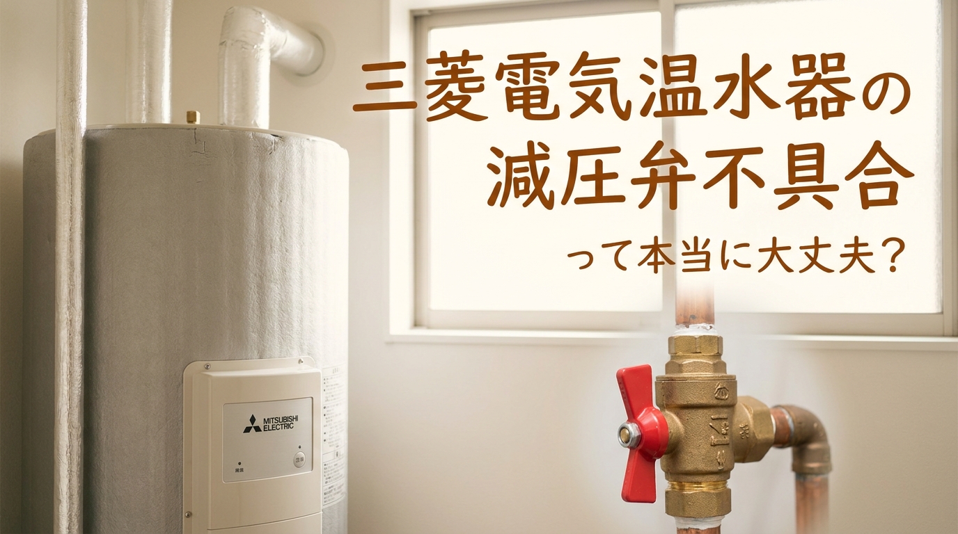三菱電気温水器の減圧弁不具合って本当に大丈夫?