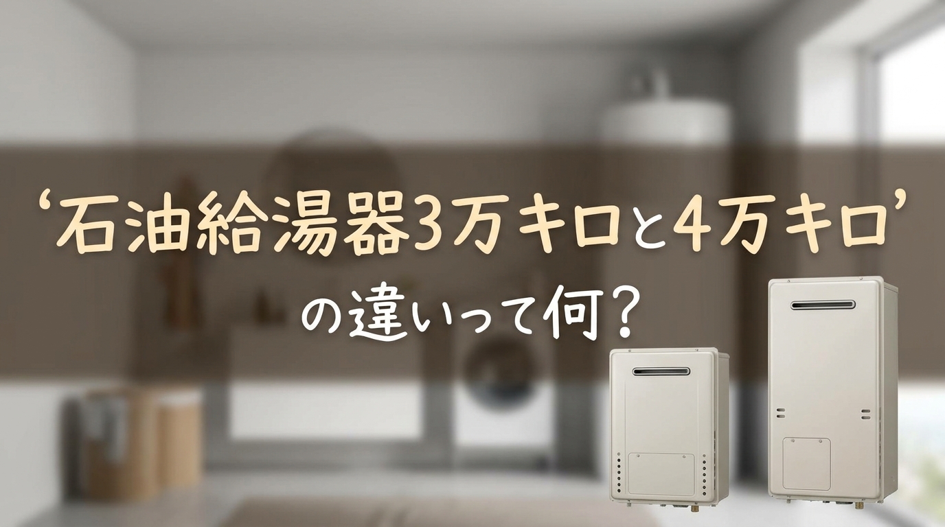 石油給湯器3万キロと4万キロの違いって何?