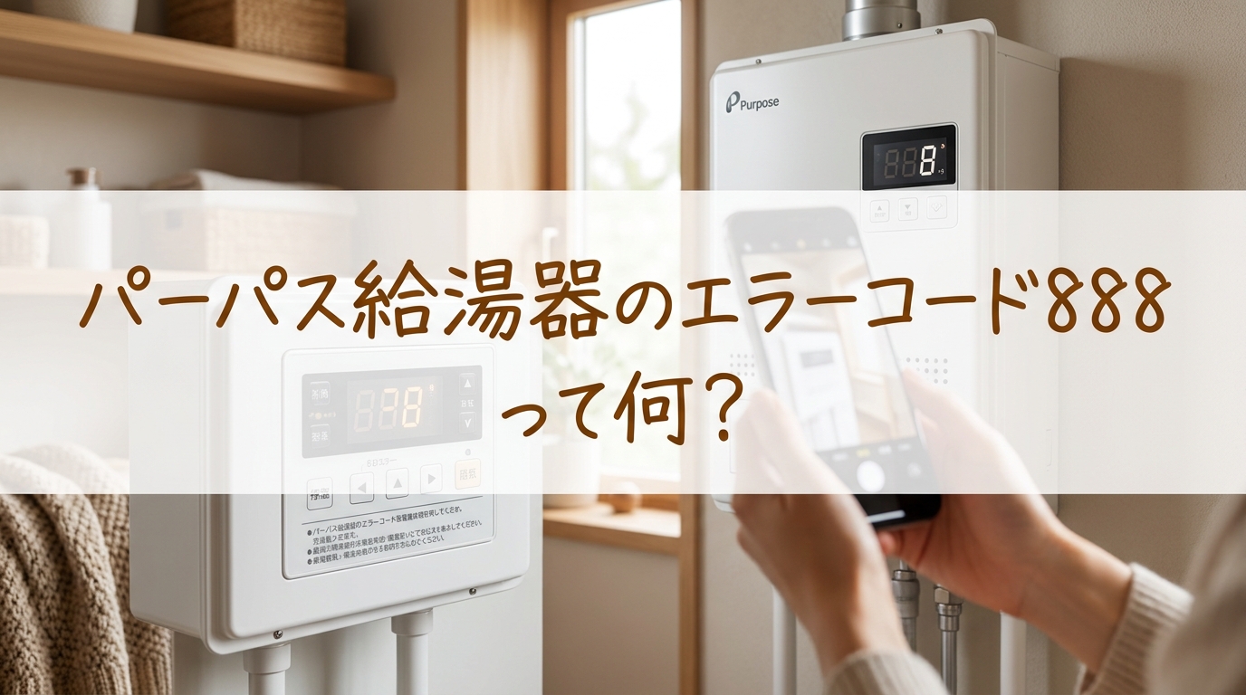 パーパス給湯器のエラーコード888って何?