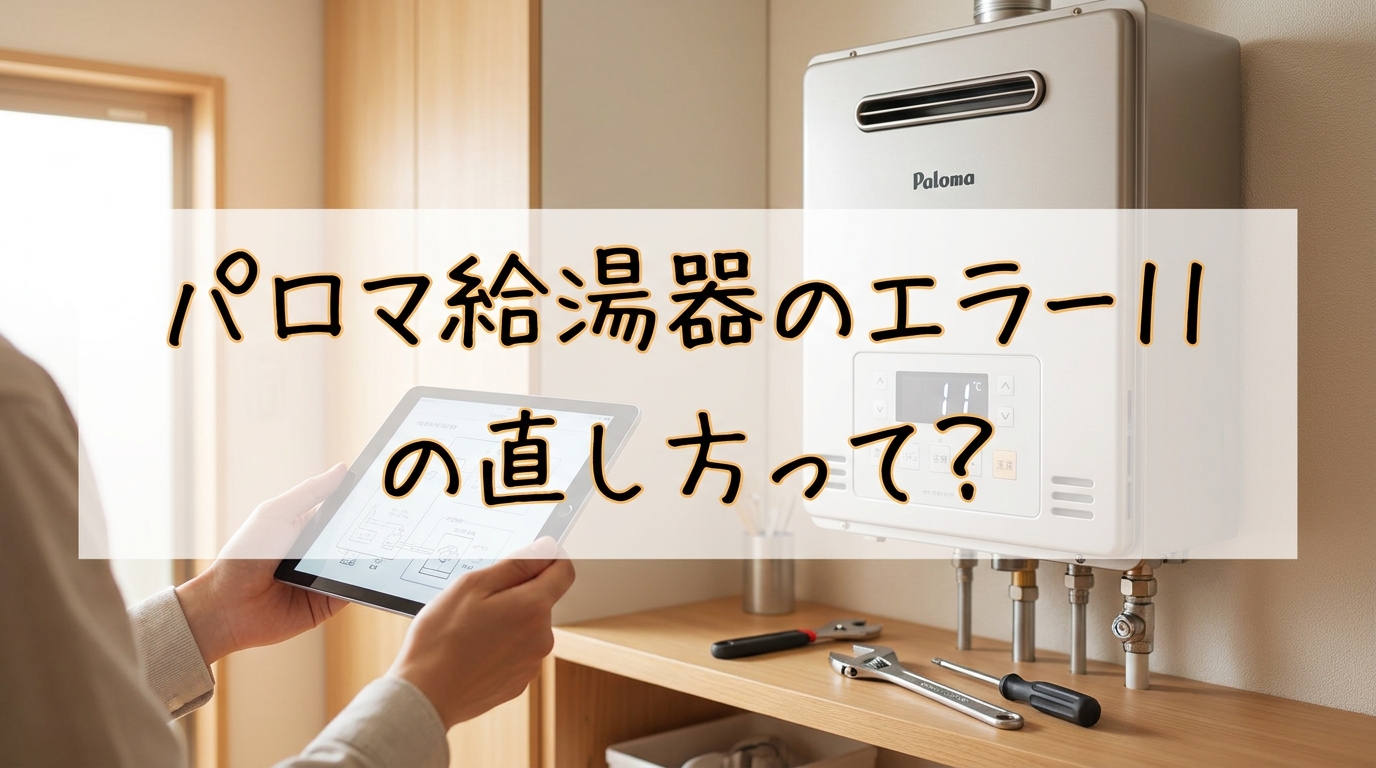 パロマ給湯器のエラー11の直し方って？