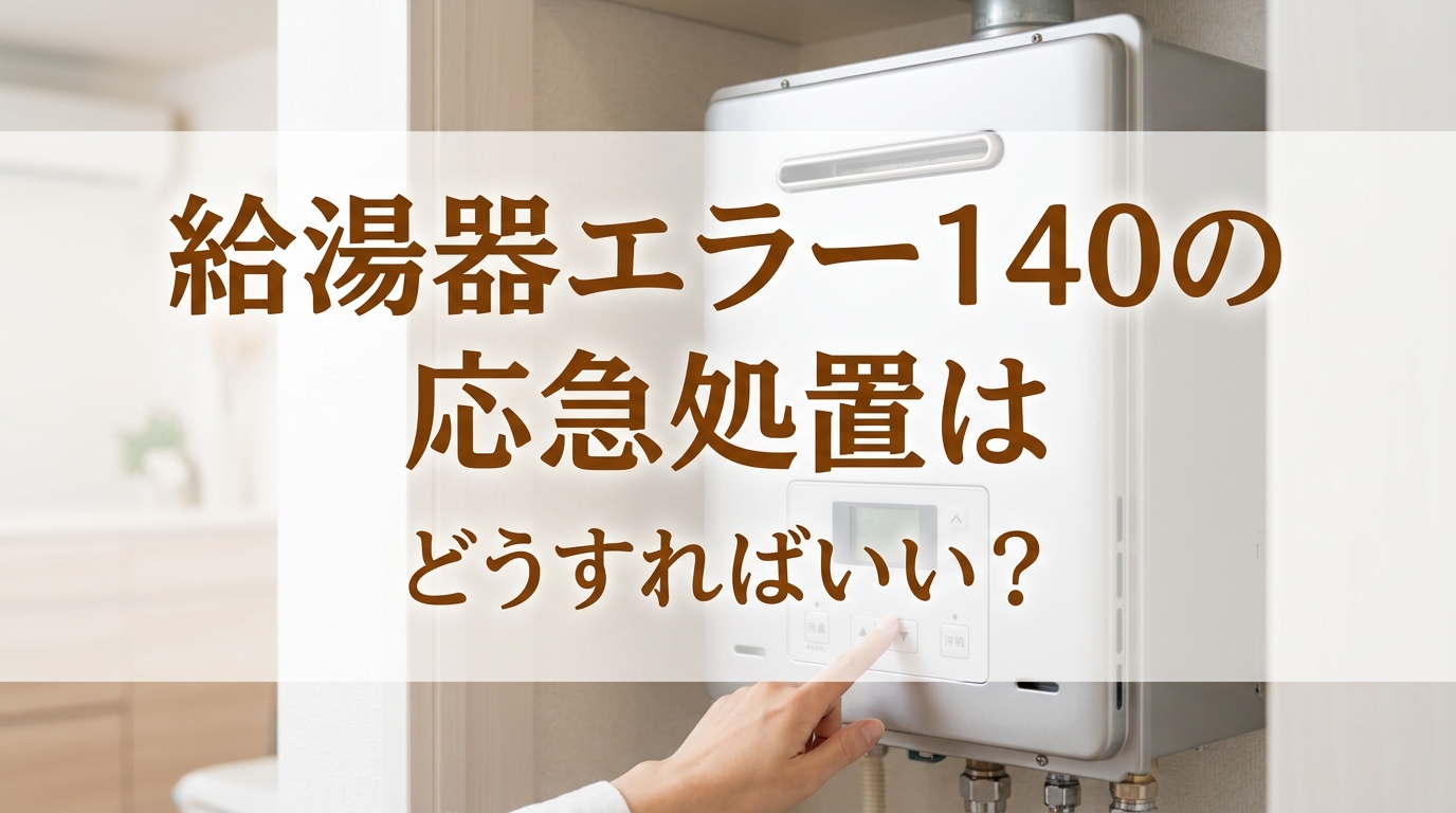 給湯器エラー140の応急処置はどうすればいい?