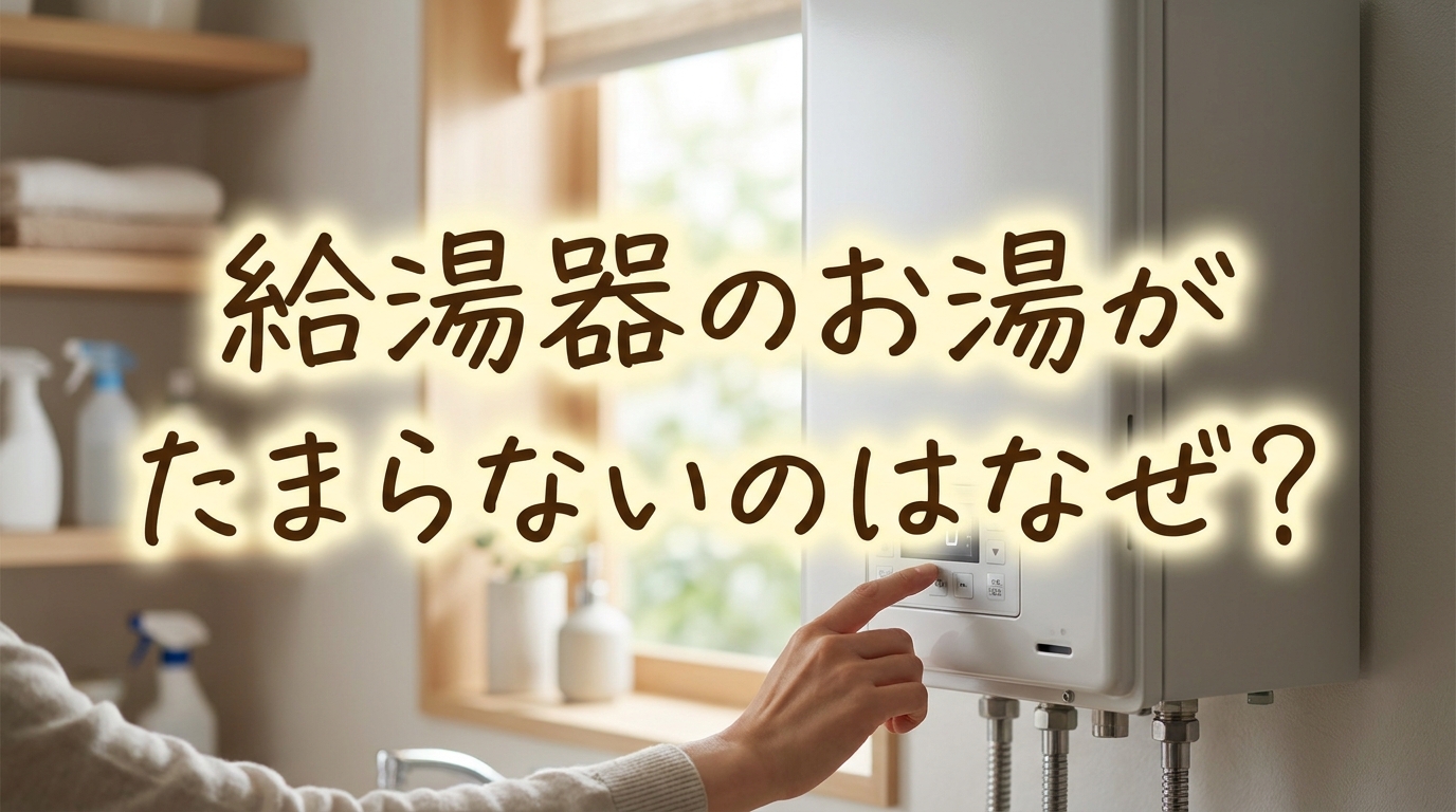 給湯器のお湯がたまらないのはなぜ?