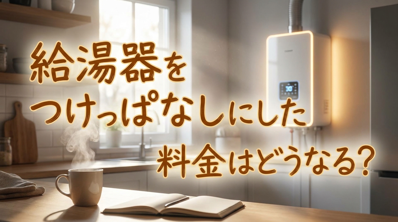 給湯器をつけっぱなしにした料金はどうなる？