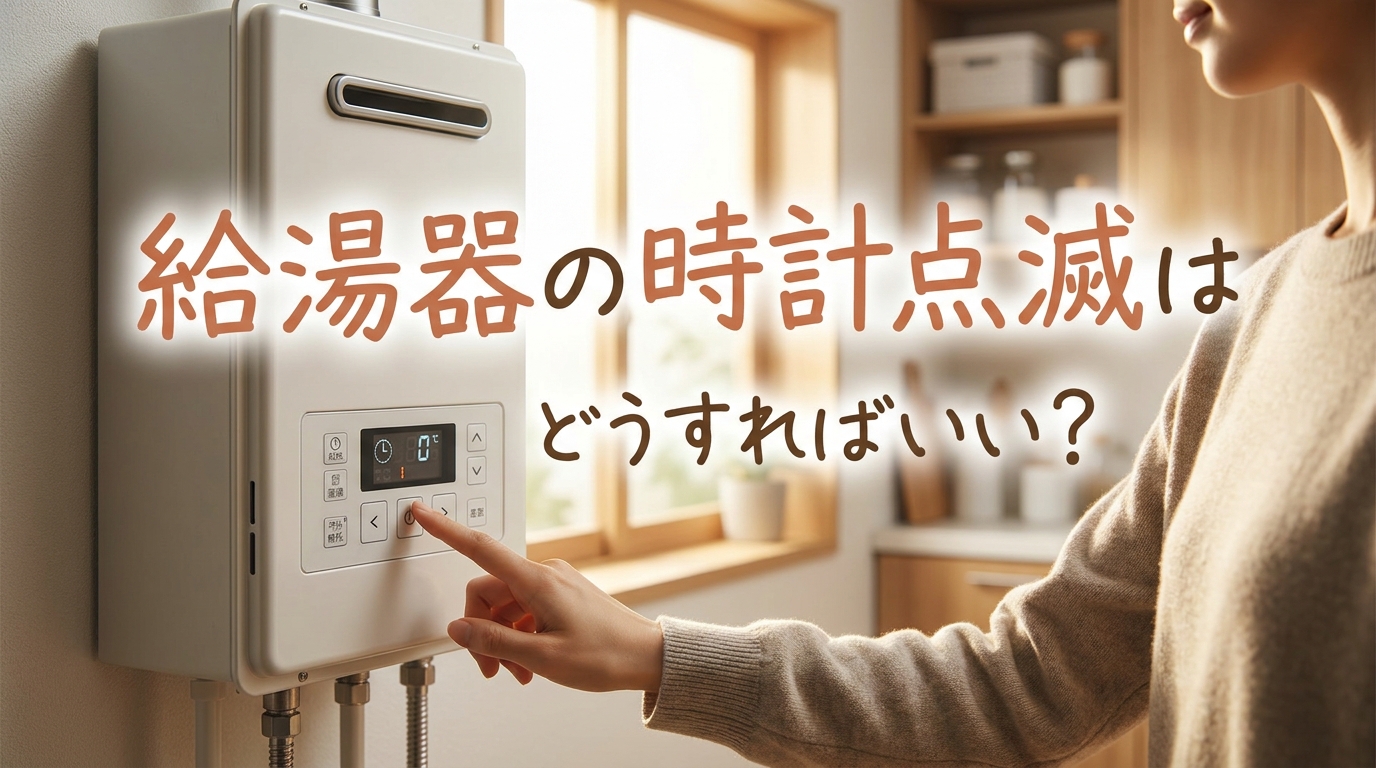 給湯器の時計点滅はどうすればいい?