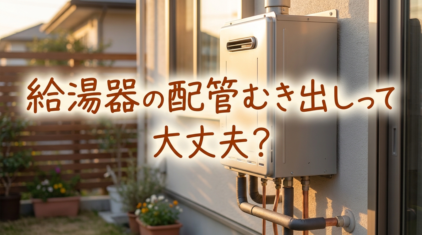 給湯器の配管むき出しって大丈夫?