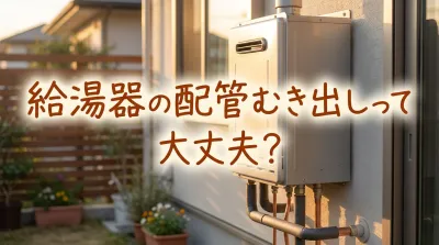 給湯器の配管むき出しって大丈夫？