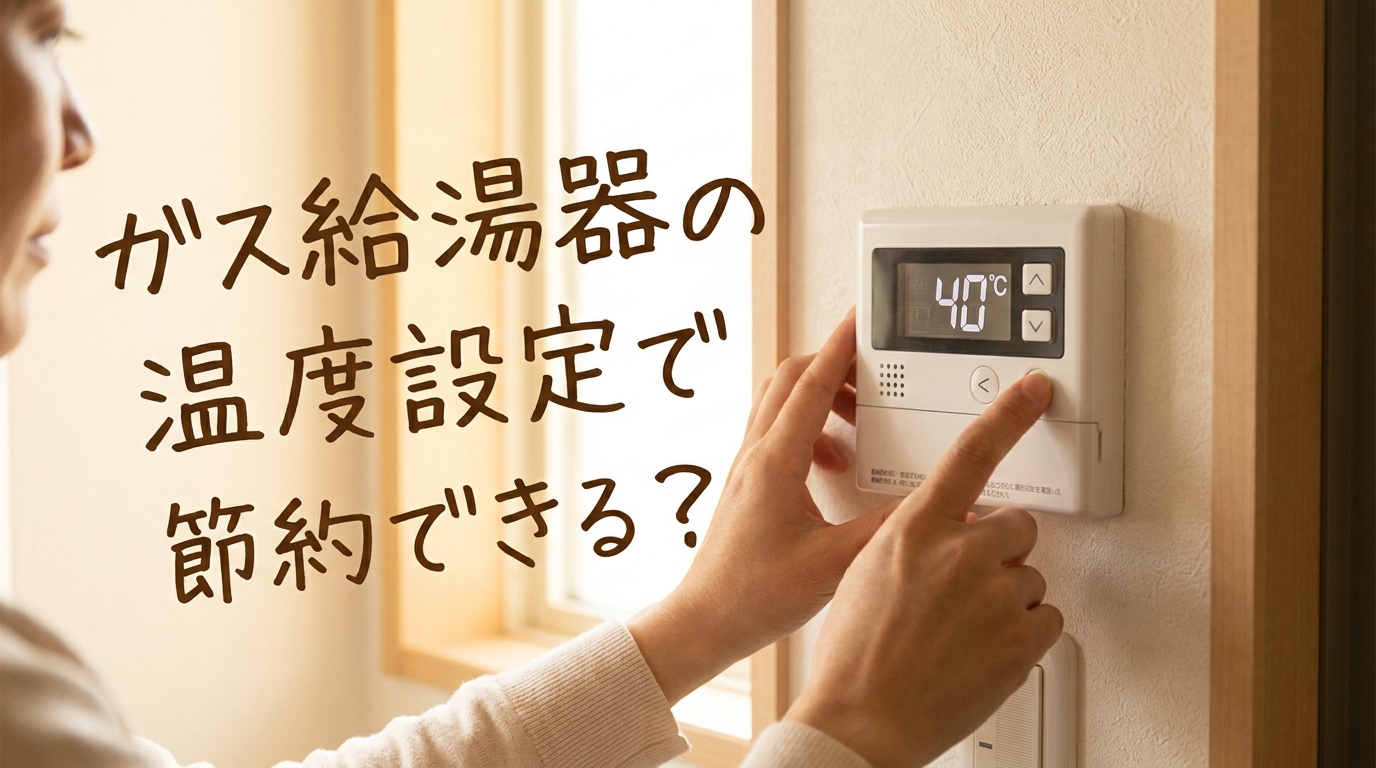 ガス給湯器の温度設定で節約できる?