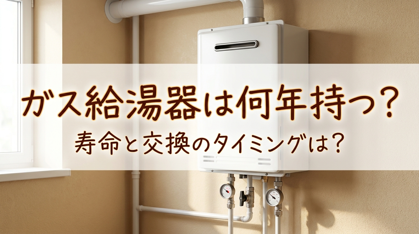 ガス給湯器は何年持つ?寿命と交換のタイミングは?