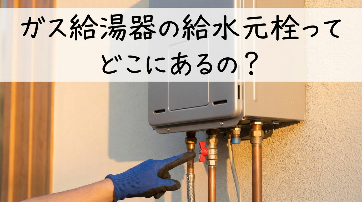 ガス給湯器の給水元栓ってどこにあるの？