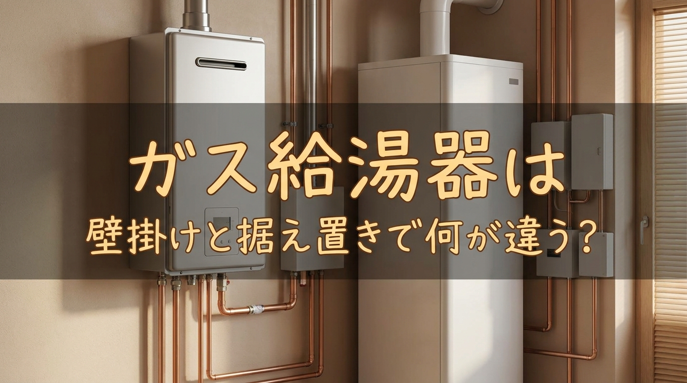ガス給湯器は壁掛けと据え置きで何が違う?