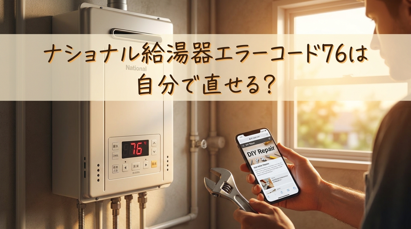 ナショナル給湯器エラーコード76は自分で直せる?