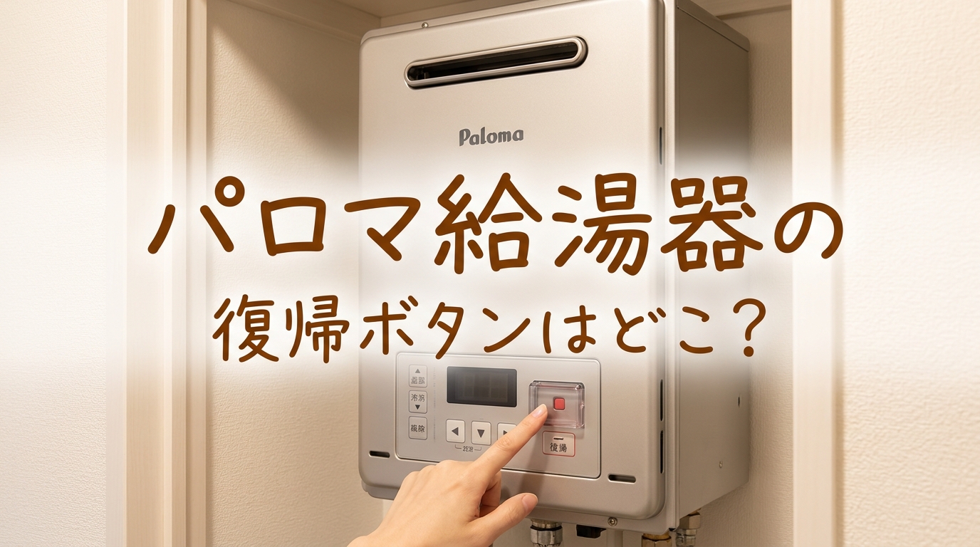 パロマ給湯器の復帰ボタンはどこ?