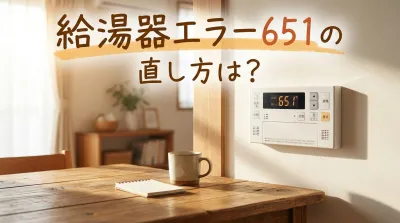 給湯器エラー651の直し方は？
