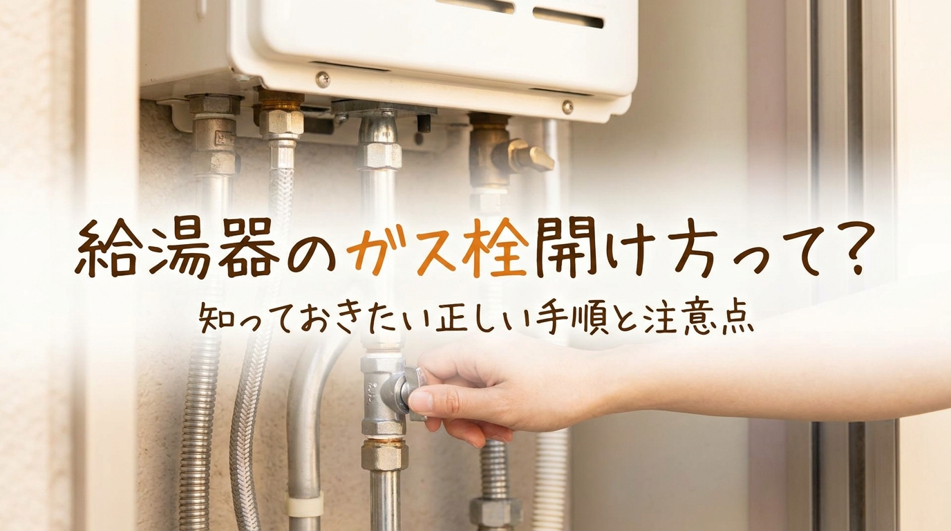 給湯器のガス栓開け方って?