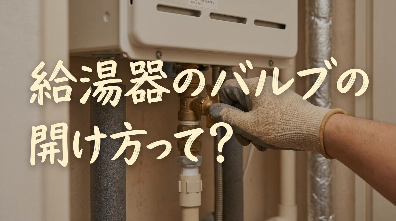 給湯器のバルブの開け方って?