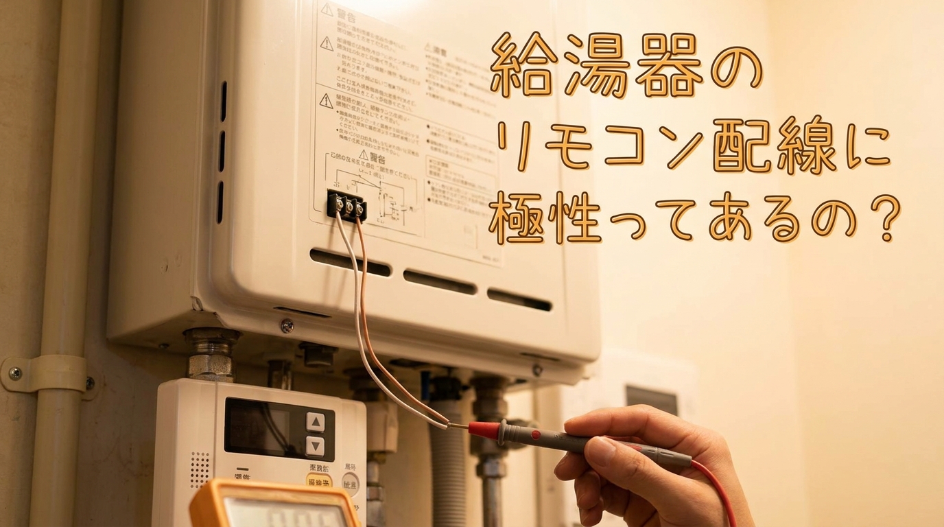給湯器のリモコン配線に極性ってあるの?