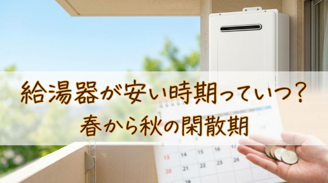 給湯器が安い時期っていつ?