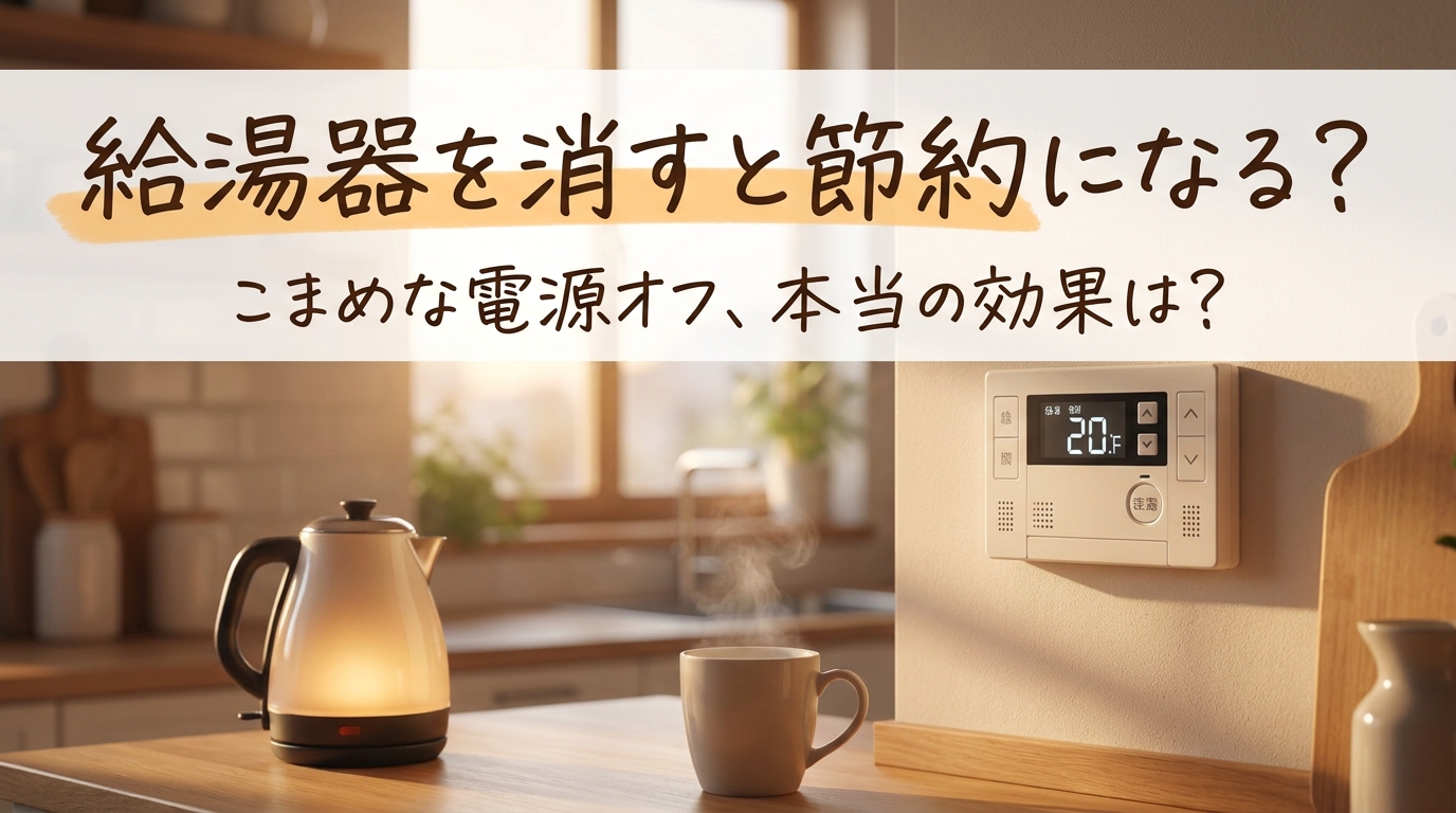 給湯器を消すと節約になる?