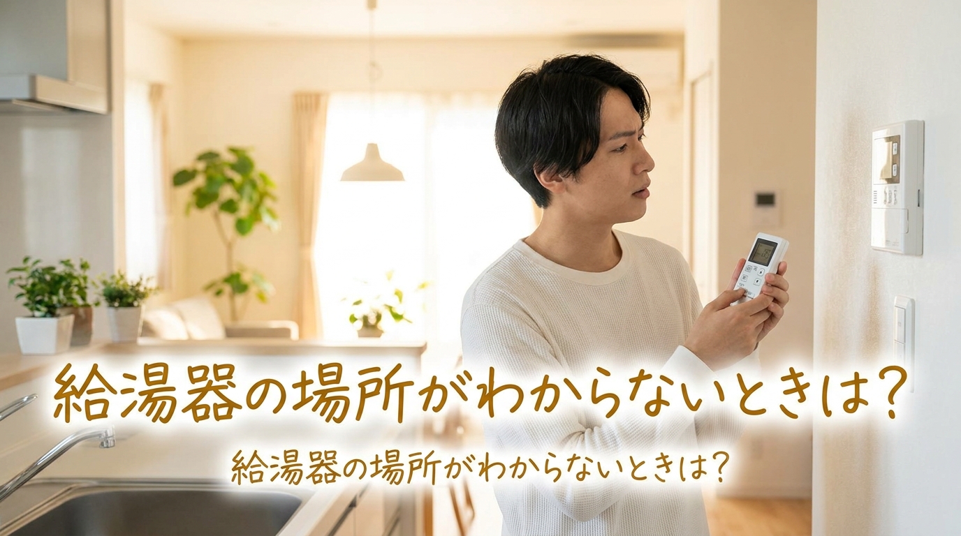 給湯器の場所がわからないときは?