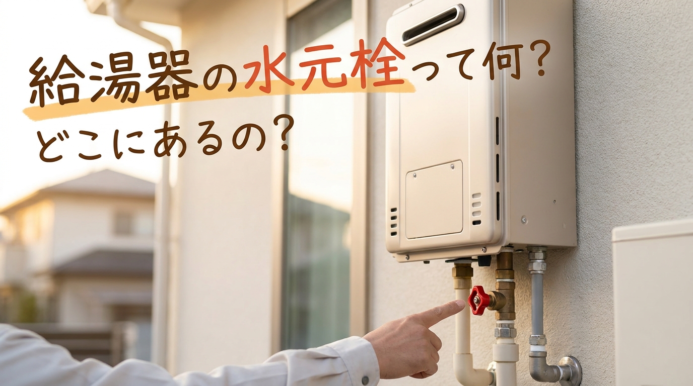給湯器の水元栓って何？どこにあるの？