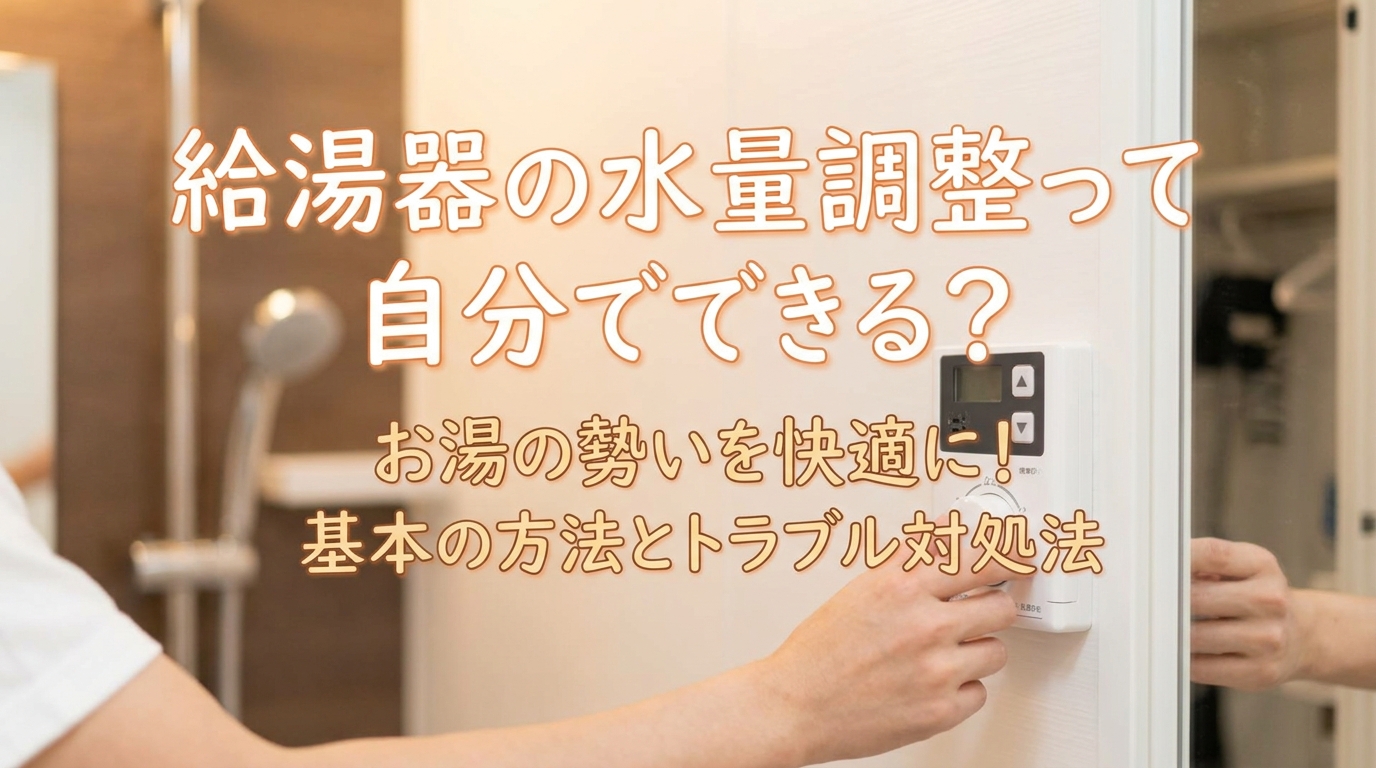 給湯器の水量調整って自分でできる?