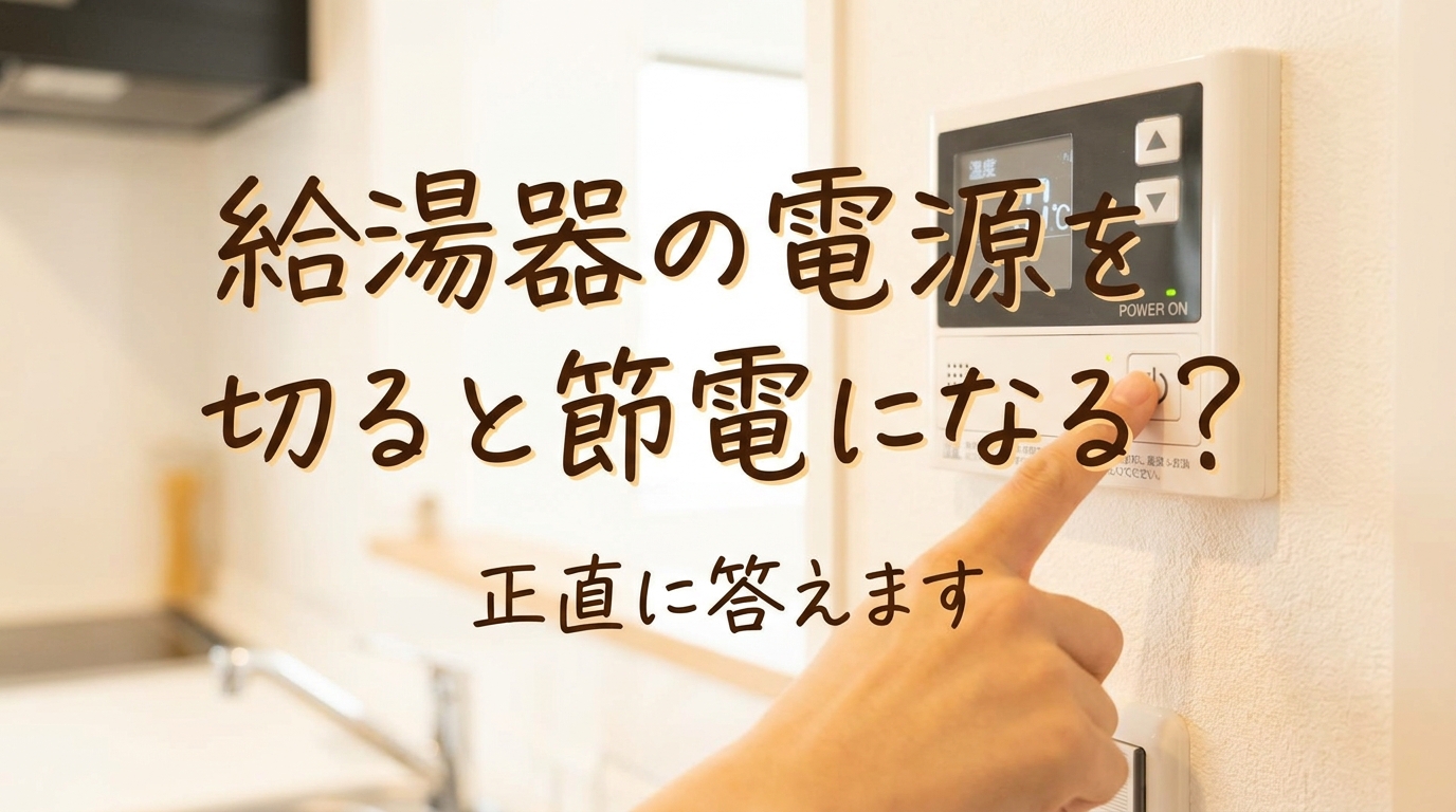 給湯器の電源を切ると節電になる?正直に答えます