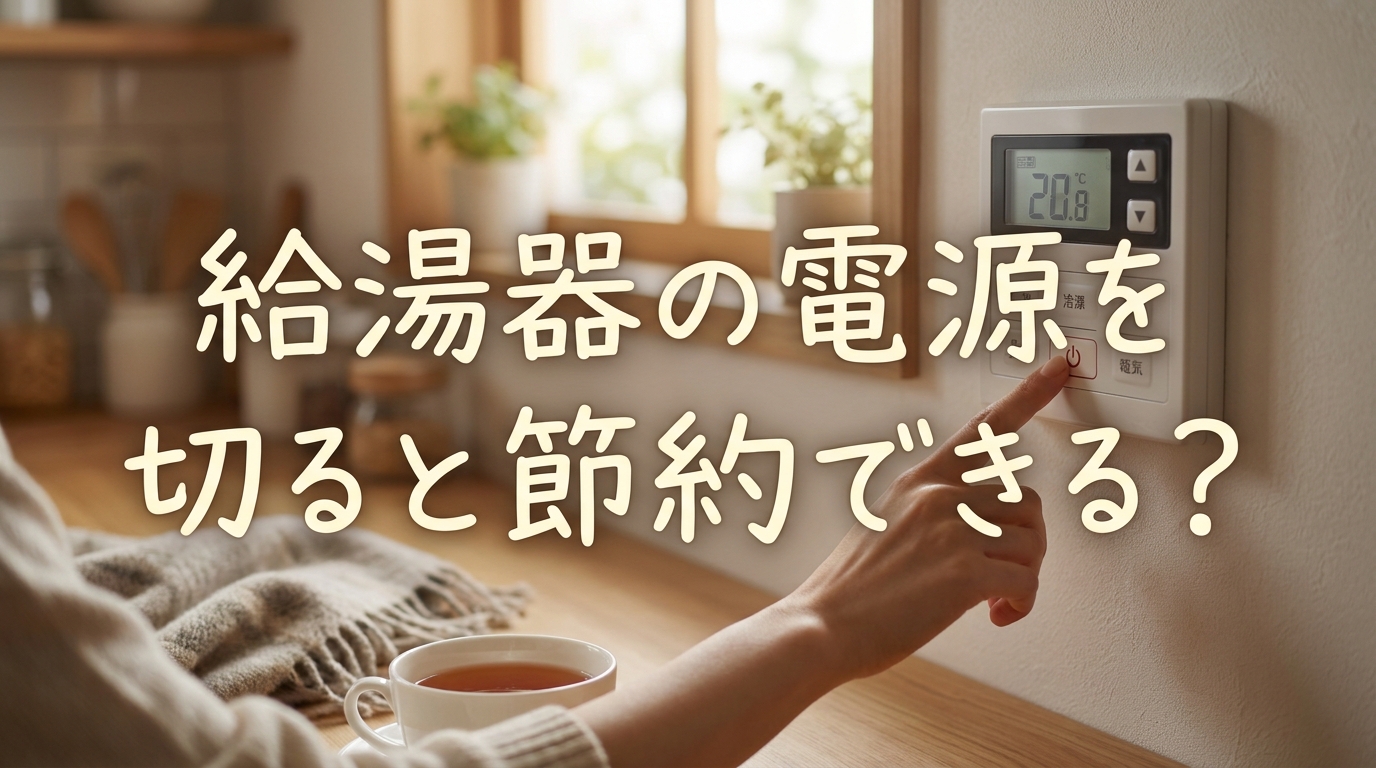 給湯器の電源を切ると節約できる?