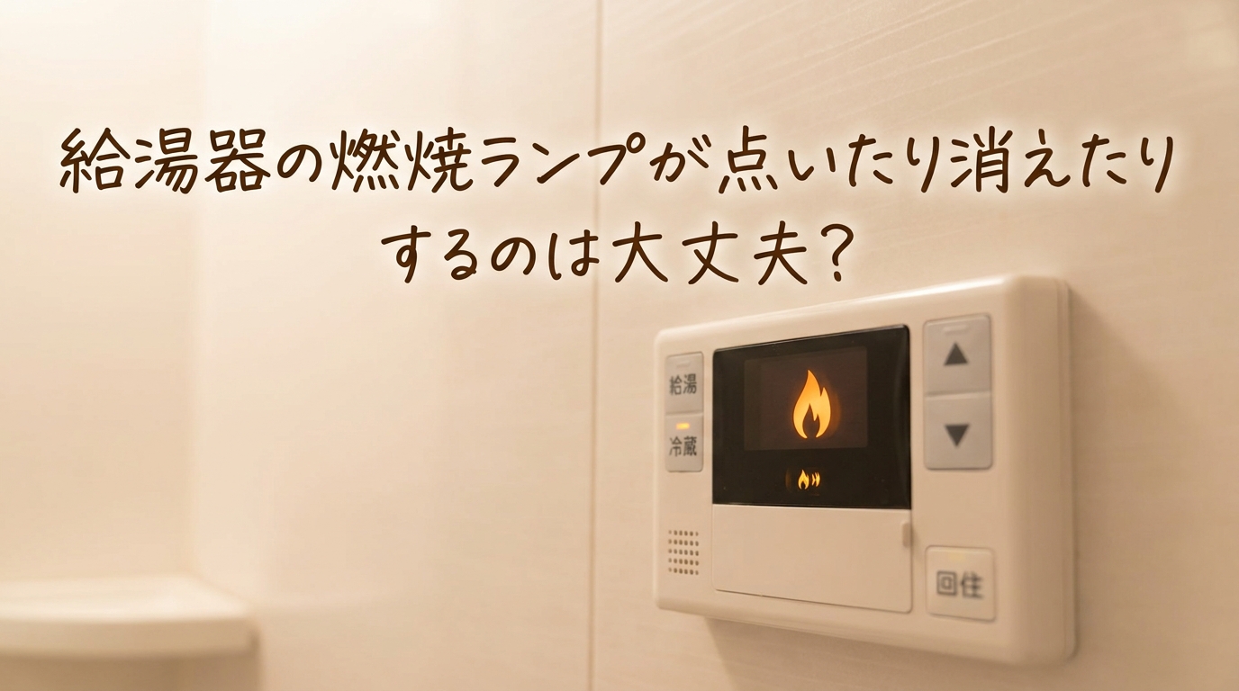 給湯器の燃焼ランプが点いたり消えたりするのは大丈夫?
