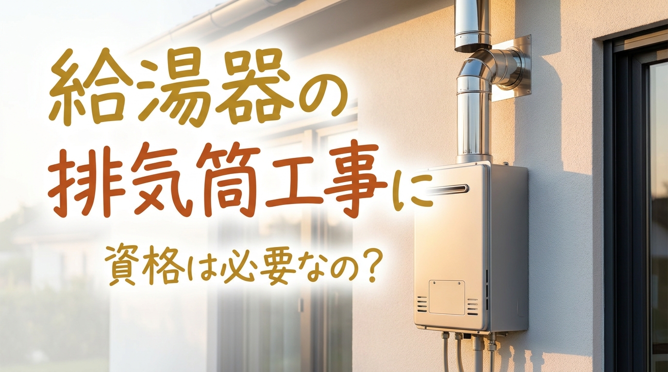 給湯器の排気筒工事に資格は必要なの?