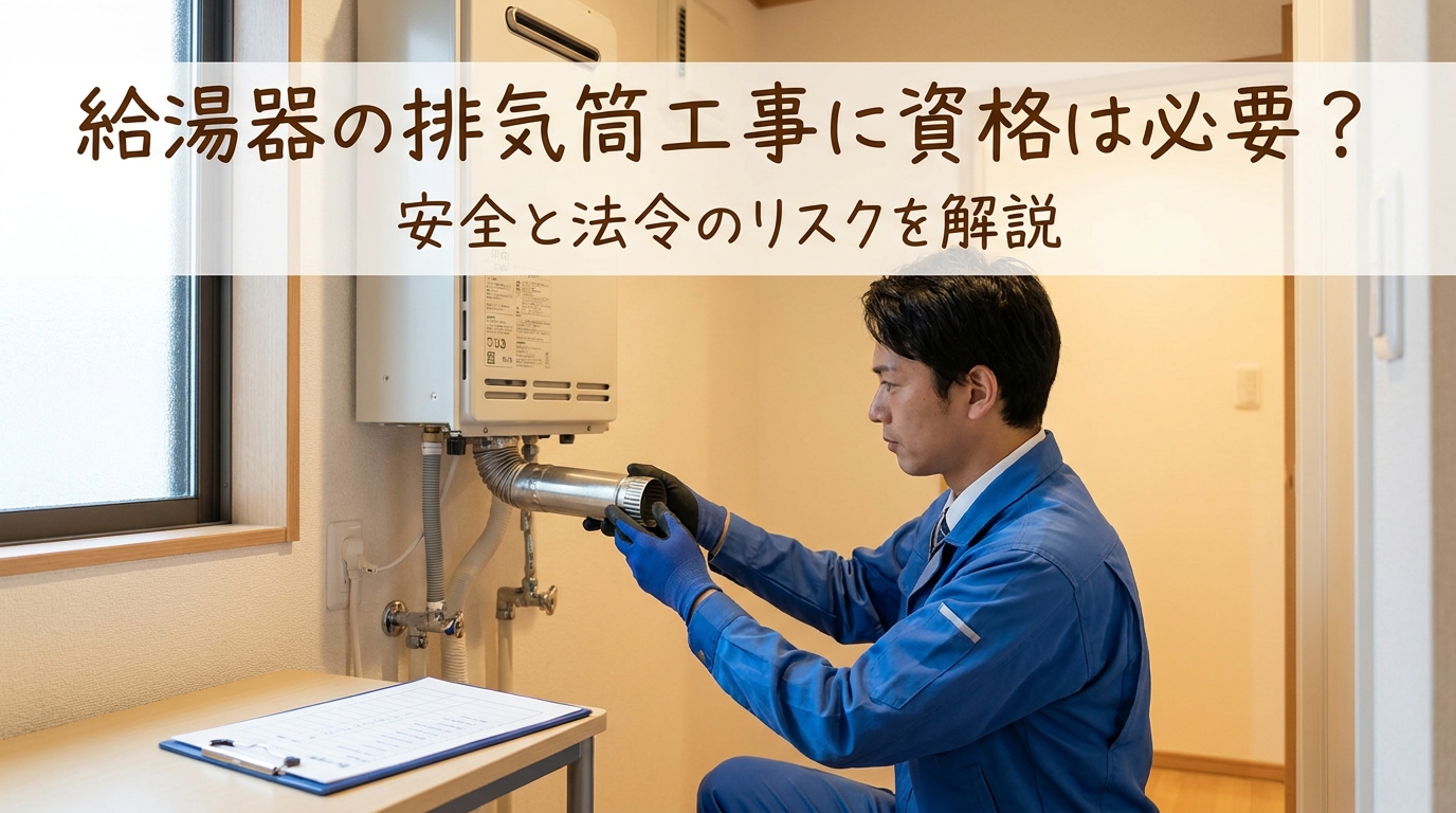 給湯器の排気筒工事に資格は必要?